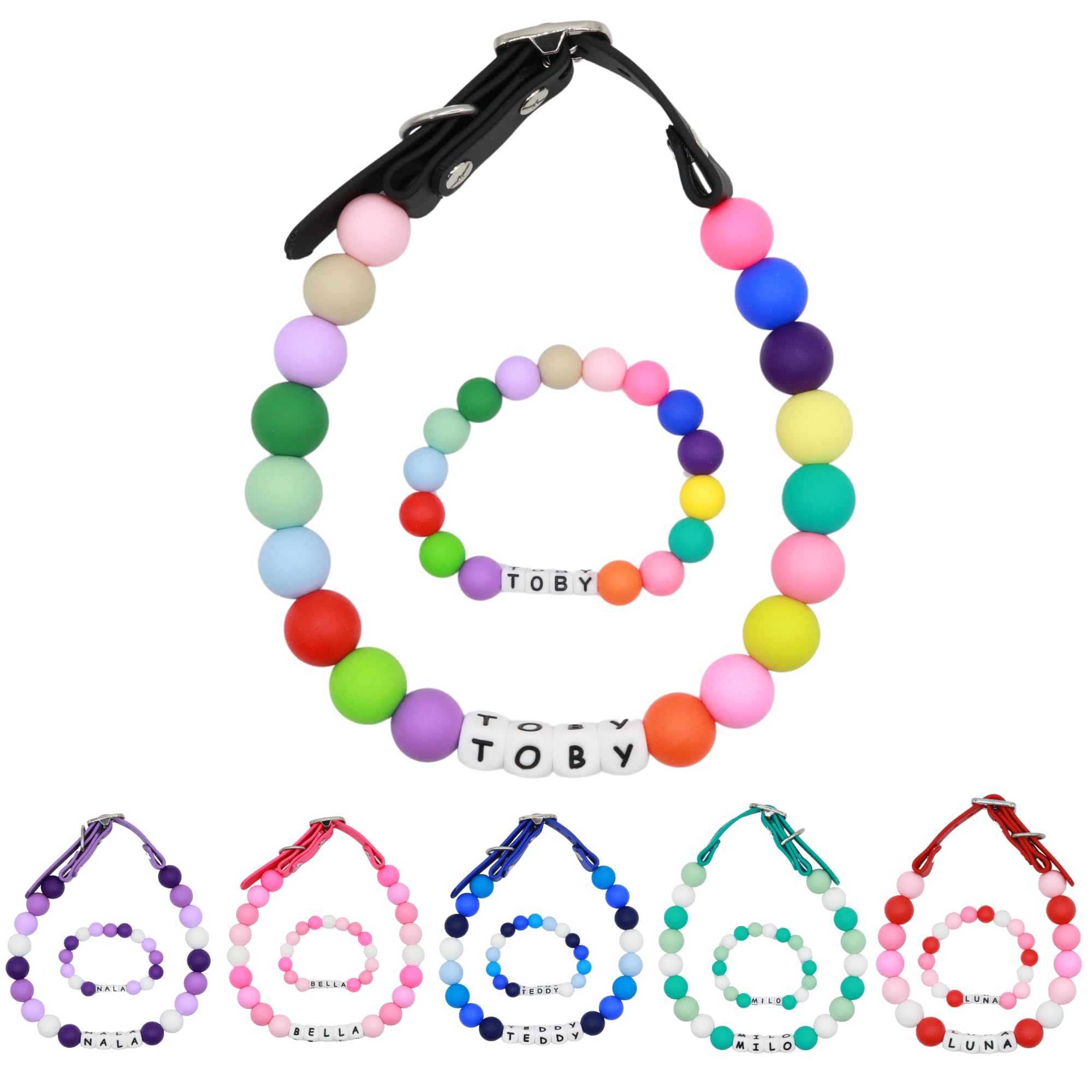 Friendship Beaded Silicone Collar Set