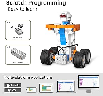 makerzoid 26-in-1 Kit Coding Robot, Superbot APP Enabled STEM Educational Toy, Programmable Robotics Kit, DIY Building Kit, Robot Toy, Gift for 6 to 14 Year Old Boys and Girls