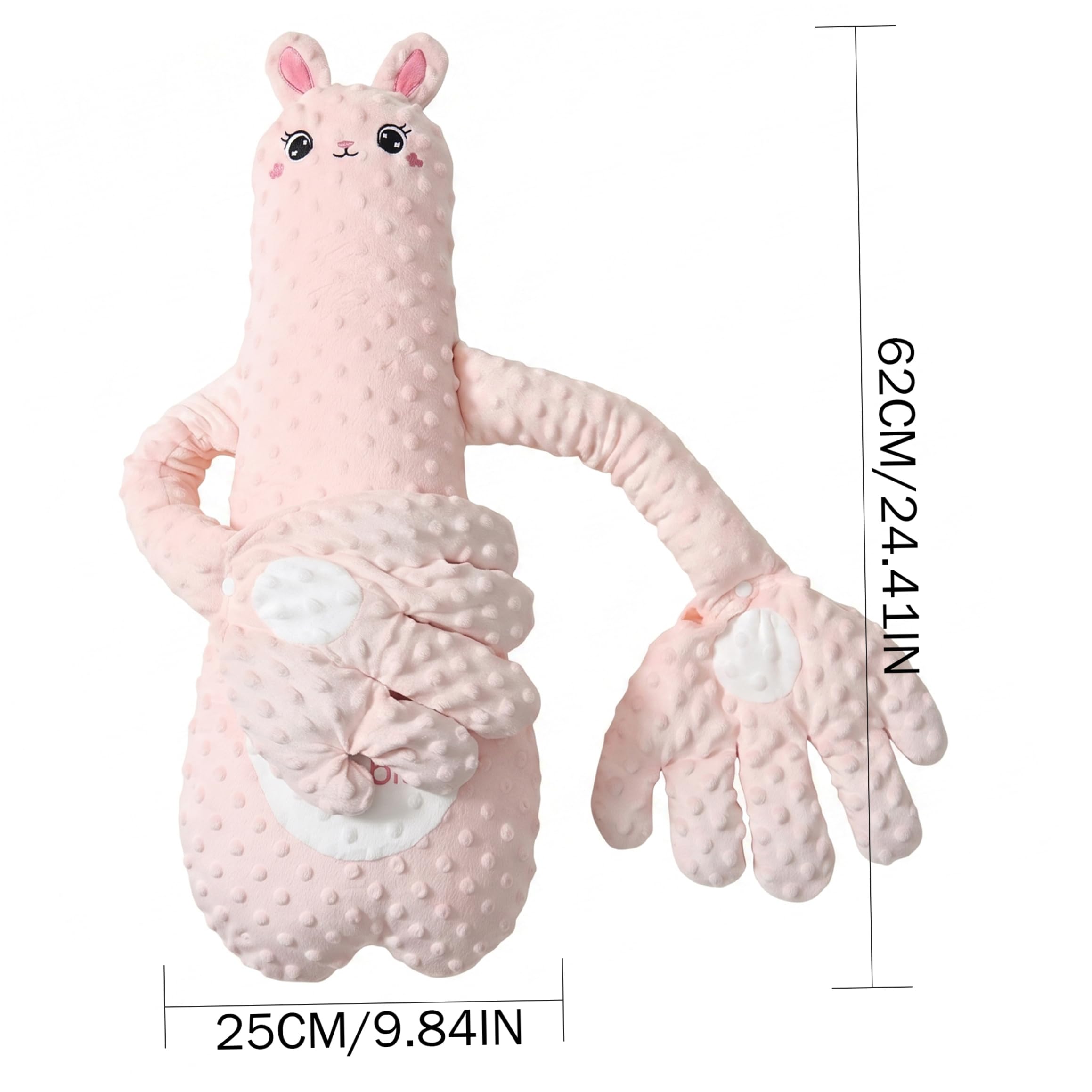Bebé calmante acariciando la mano: mamá abrazo simulación acariciando al bebé para dormir con una almohada inteligente de felpa extraíble de doble relleno para dormir