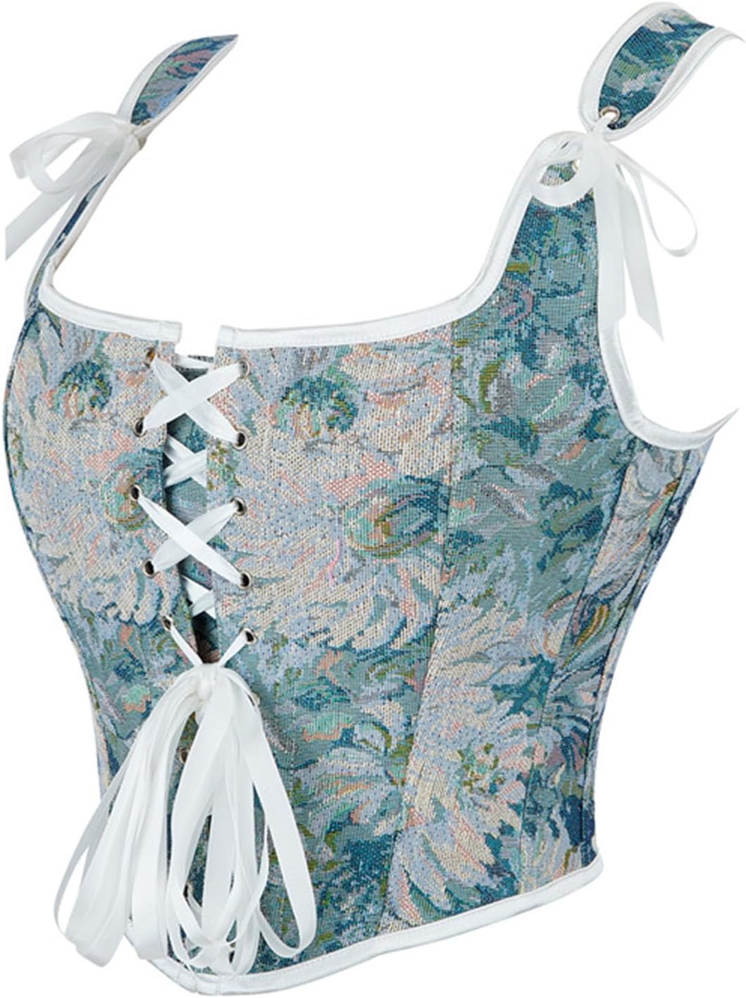Floral Cinches Lingerie Corset Women Underbust Bustier Shapewear Underbust Painterly Corset Lingerie Shapewear