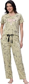 LOTIK Women's Cotton Floral Print Top & Payjama half Sleeve Nightsuit Set Price In India