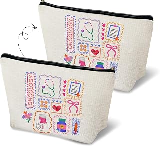 Oncology Nurse Gifts Makeup Bag for Purse, Thank You Gift for Oncology Nurse Cosmetic Bag Travel Toiletry Bag for Women, Medical Nursing Zipper Makeup Pouch