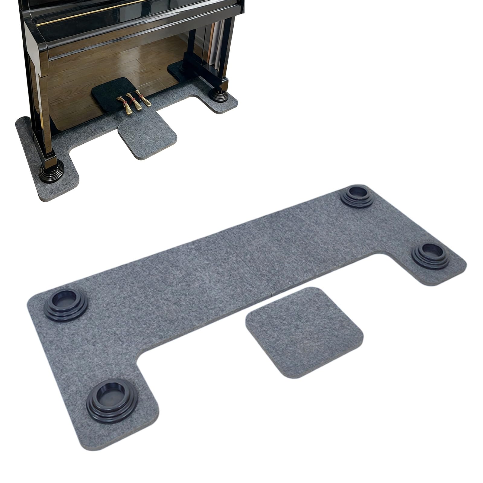 Tapis insonorisant pour piano, tapis de sol épais absorbant le son, isolation thermique, anti-humidité, antidérapant, protecteur de tapis de piano droit