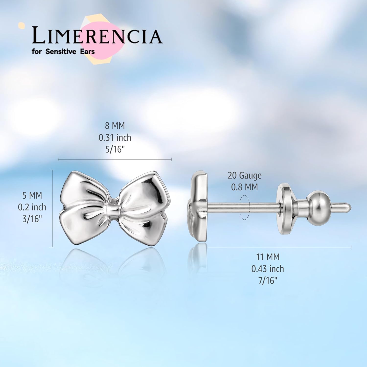 Limerencia F136 Hypoallergenic Implant Grade Cubic Zirconia Pure Titanium Studs,G23 Small Dainty Earrings for Women's Sensitive Ears - Image 2