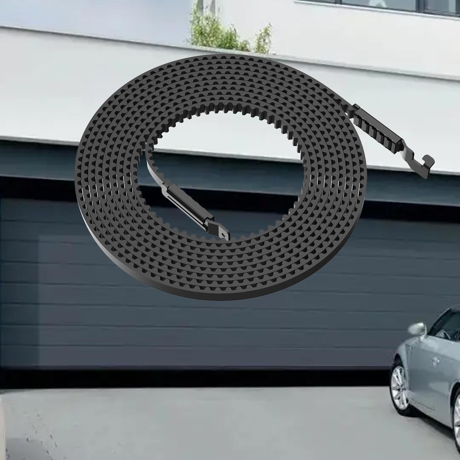 F Fityle Courroie d'ouverture de porte de garage, remplacement de pièces de système d'ouverture de porte, courroie d'entraînement silencieuse de 6M pour garage