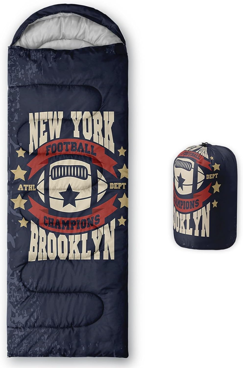 Kids Sleeping Bag for Boys Girls,Rocket Moon Print-Lightweight Warm Portable Outdoor Indoor-Waterproof Cold Weather Resistant Sleeping Bag for Camping Hiking