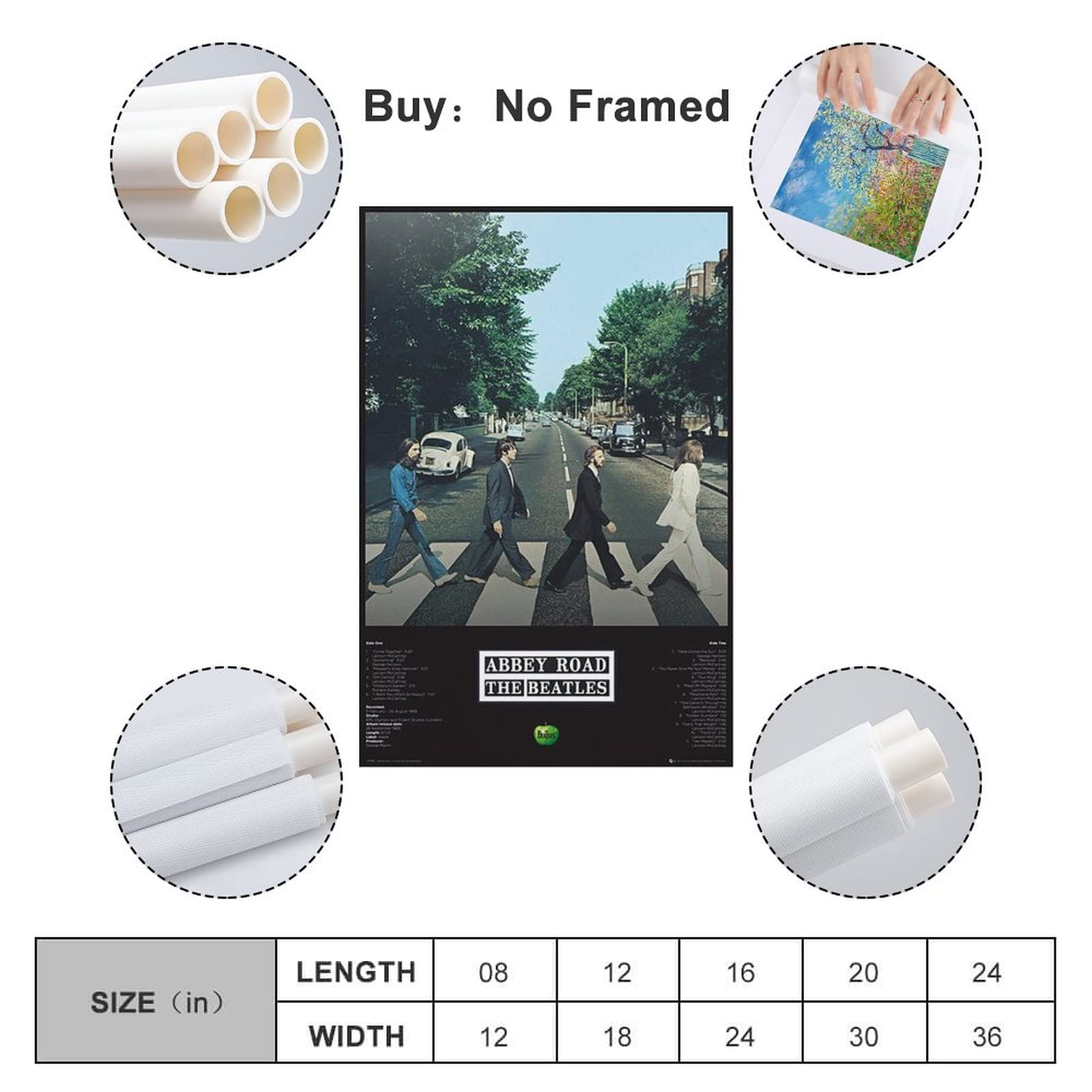 ビートルズApple RCORDSポスターA2サイズ　グリップ式フレーム付 ビートルズApple RCORDSポスターA2サイズ グリップ式フレーム付