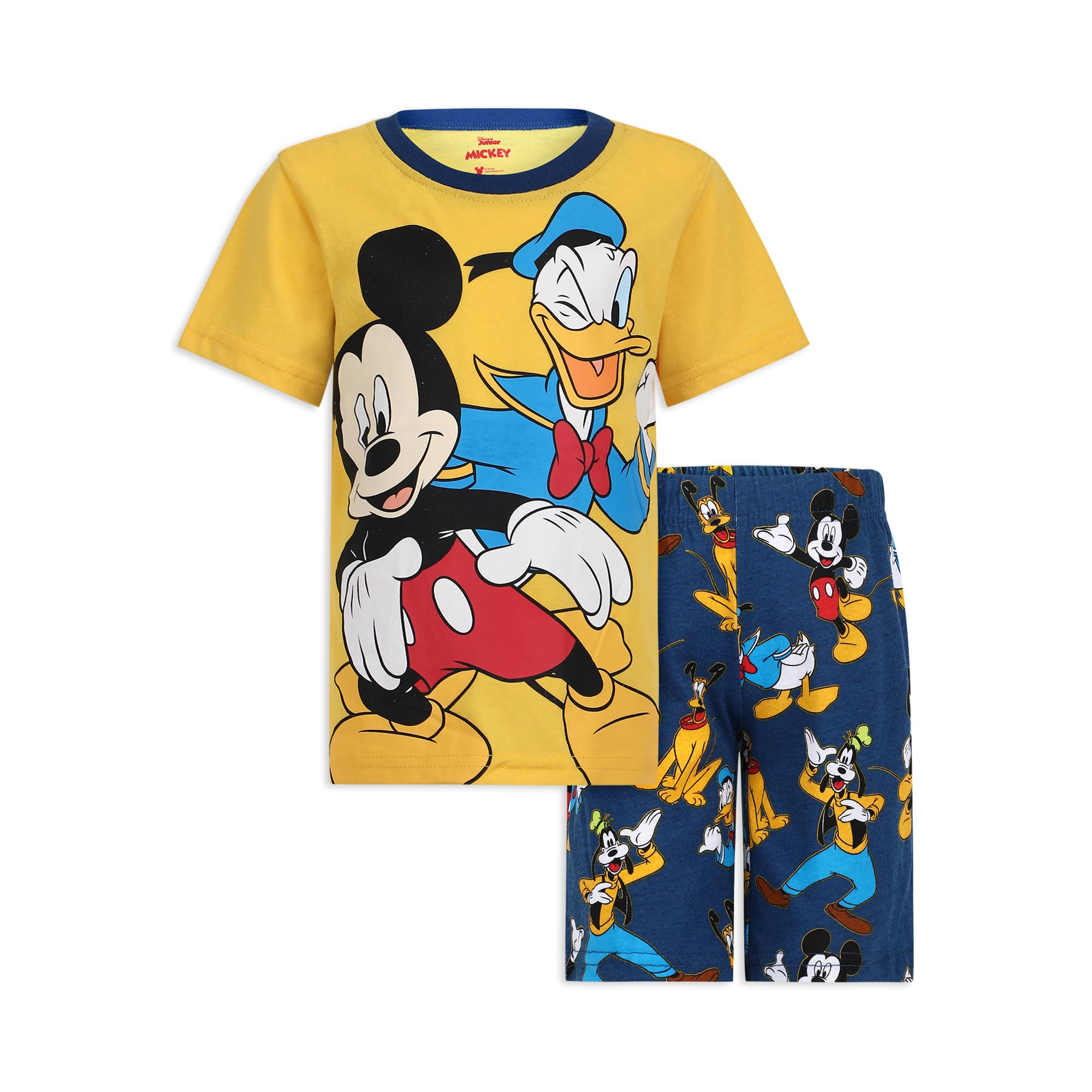 Disney Mickey and Friends Boys 2 Piece Short Sleeve T-Shirt and Shorts Set for Toddlers