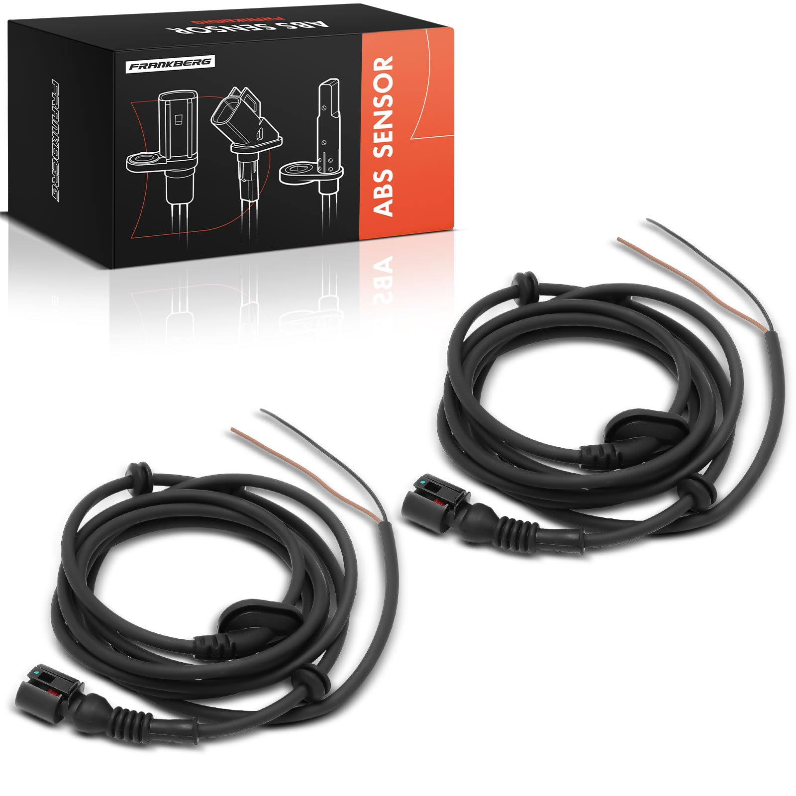 Frankberg 2x Sensori Velocità Ruota Sensore ABS 2-Poli Compatibile con Golf IV 1J1 A3 8L1 Golf IV Variante 1J5 O.c.t.a.v.i.a I Combi 1U5 B.o.r.a 1J2 Replace# 1J0927903E