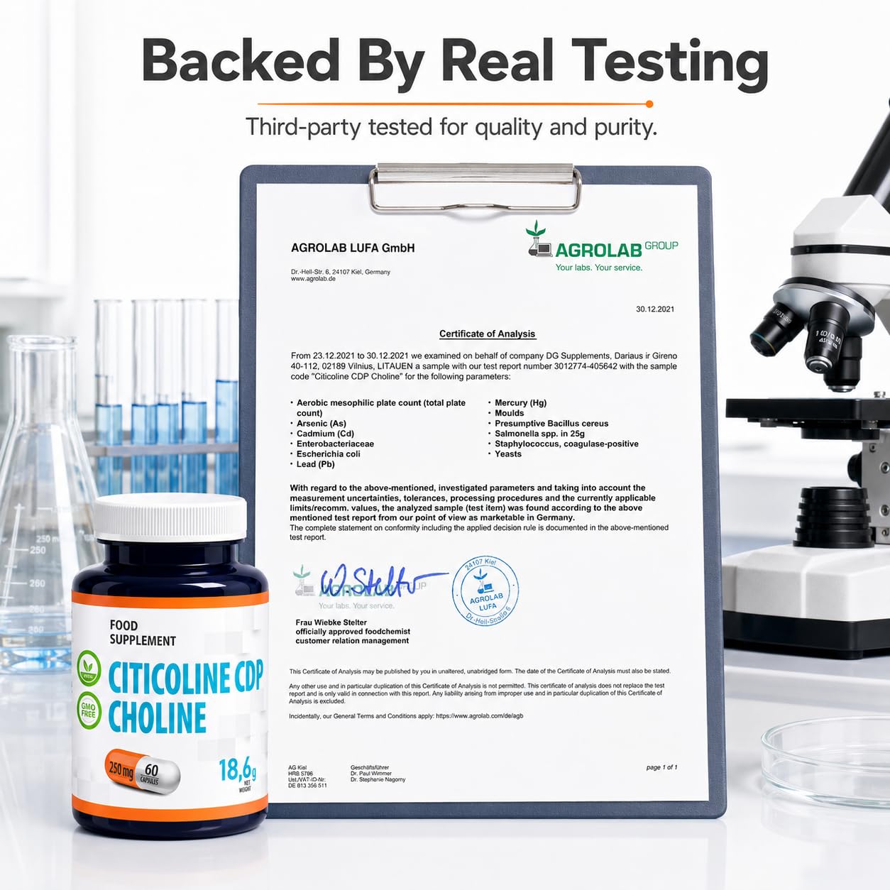 Hepatica Citicoline (CDP-Choline) 250 mg | Source de Choline | 60 Gélules Véganes | Réserve 2 Mois | GMP & laboratoire indépendant