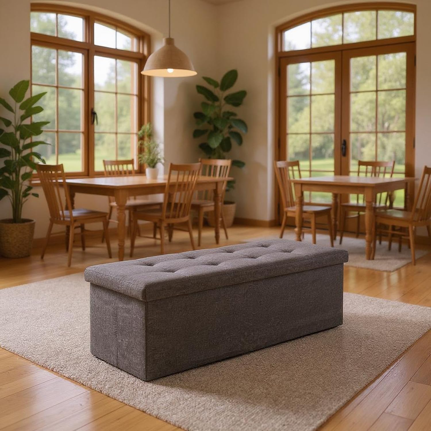 HOMYLIN Panca ad angolo da pranzo da 110 cm, design moderno e salvaspazio, perfetta per cucina e sala da pranzo, grigio