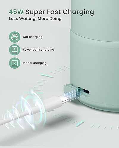 Miniatura 9 de Calentador de biberones portátil de larga duración de la batería, modos de calentamiento duales para leche materna y agua, 17 onzas, calentamiento