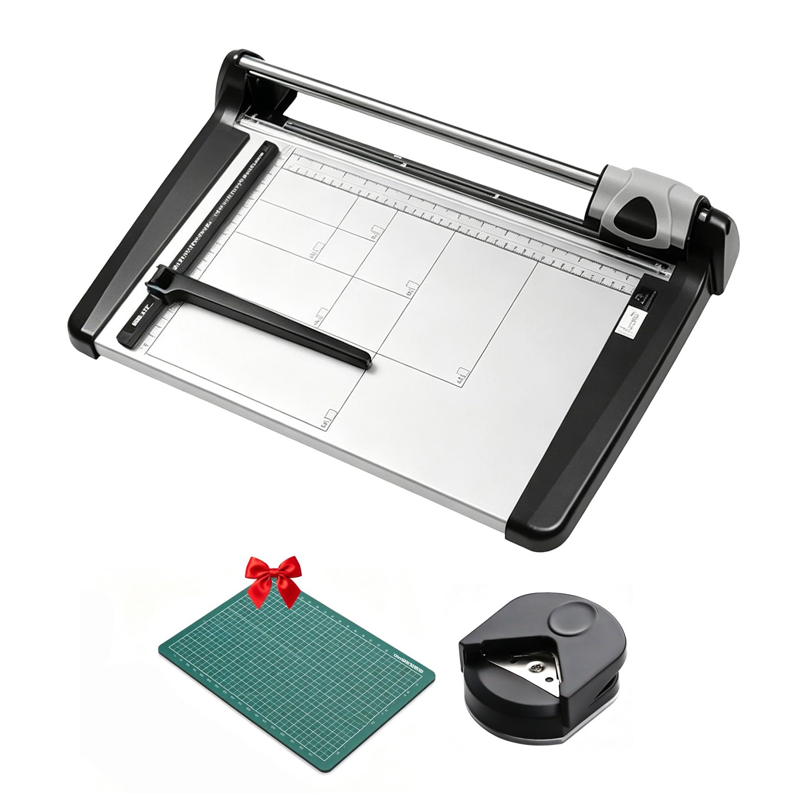 Cortadora de papel rotativa, máquina de corte de precisión resistente con cortador rodante de acero al carbono, capacidad de 15 hojas para A4, A3, A2, para fotos, cartulina, película, oficina y uso