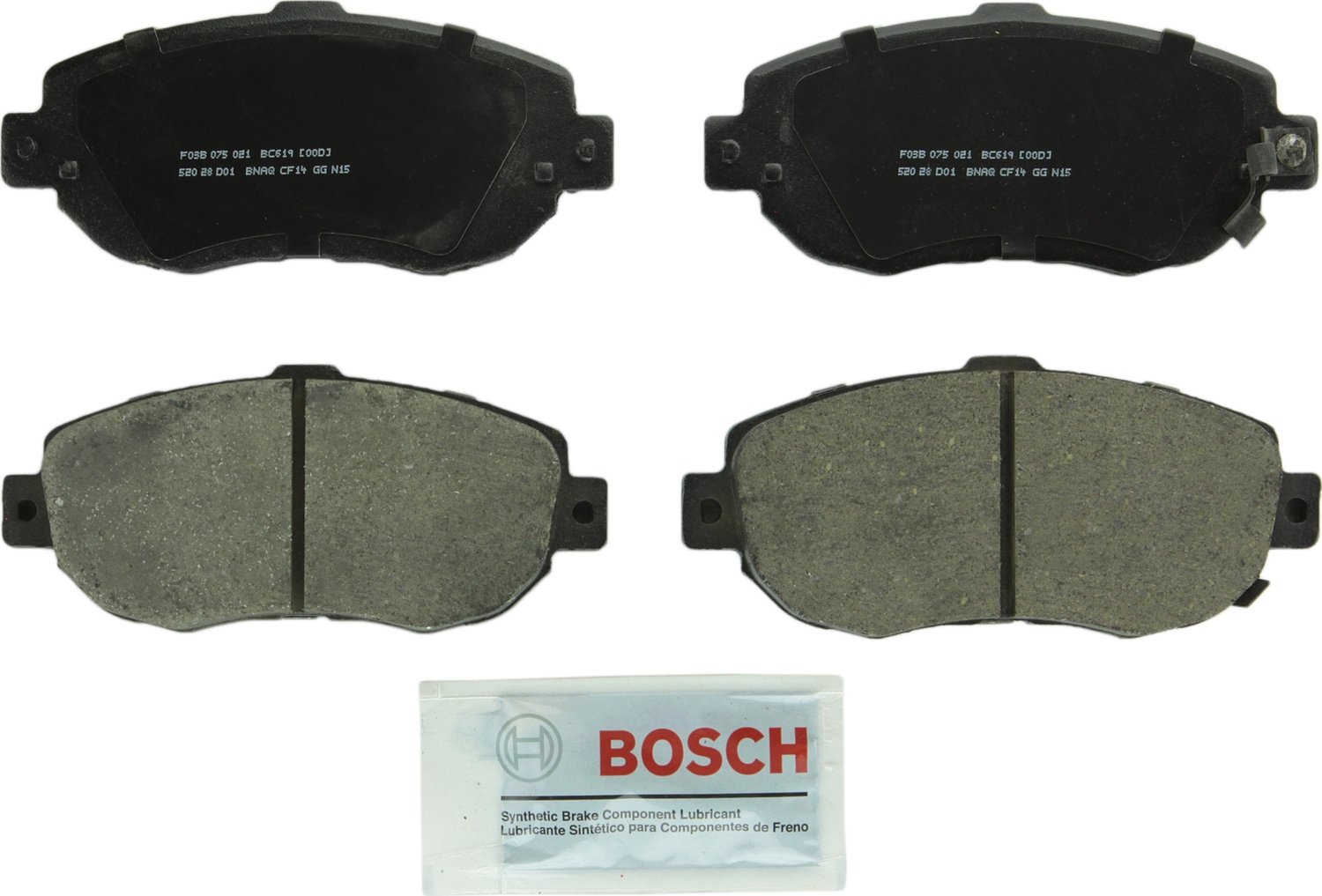 Bosch Automotive BP1078 QuietCast Premium Semi-Metallic Disc Brake Pad Set For: Subaru Forester, Legacy, Outback, B9 Tribeca, Tribeca, WRX, Front — view 64
