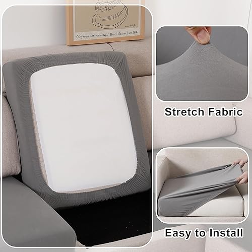 Miniatura 4 de Fundas de cojín 100% impermeables, fundas de asiento de silla, fundas elásticas de cojín de sofá, fundas protectoras reversibles para mascotas,