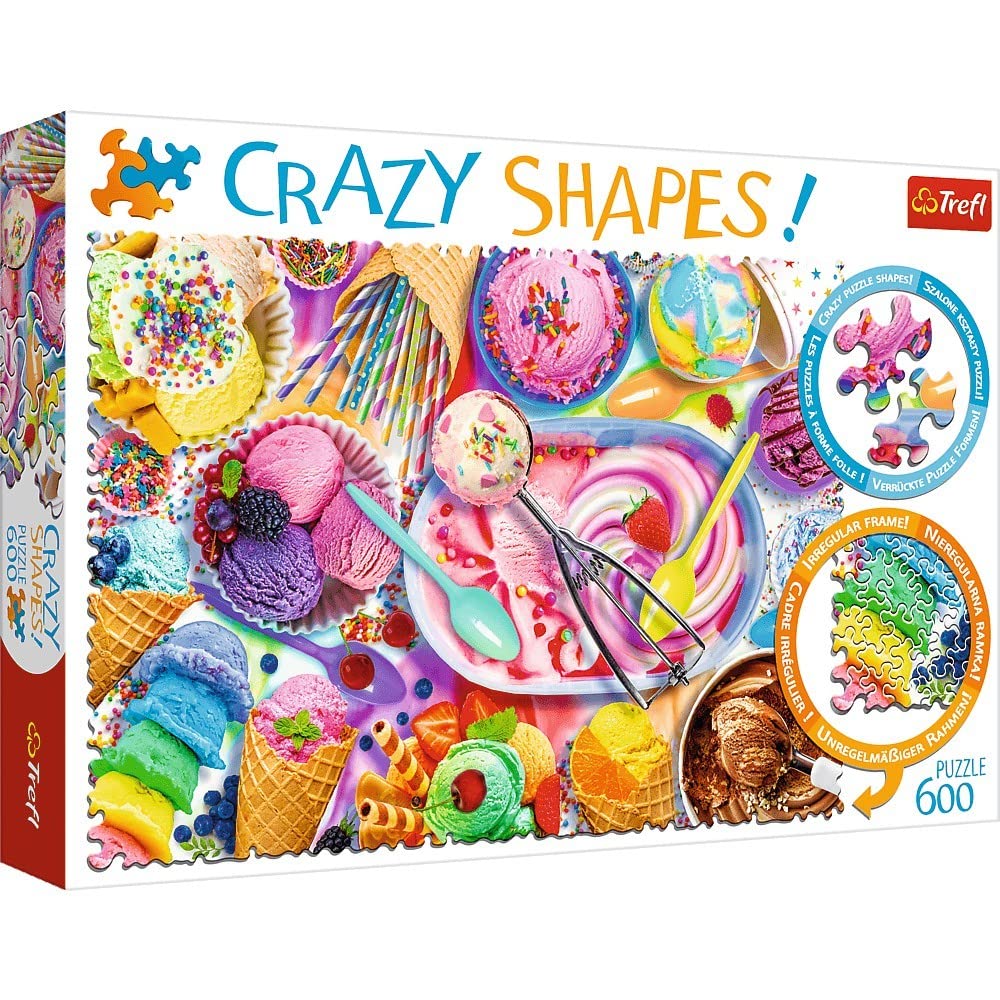 いろいろ50枚セット Trefl, Puzzle, Süße Träume, 600 Teile, Crazy Shapes, Premium