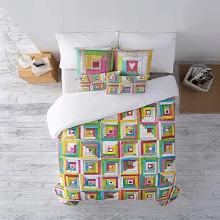 RIPSHOP - Funda nórdica de algodón percal de 175 Hilos - Cama de 180 x 190/200 cm - Artista ilustradora Anna Llenas | Patchwork