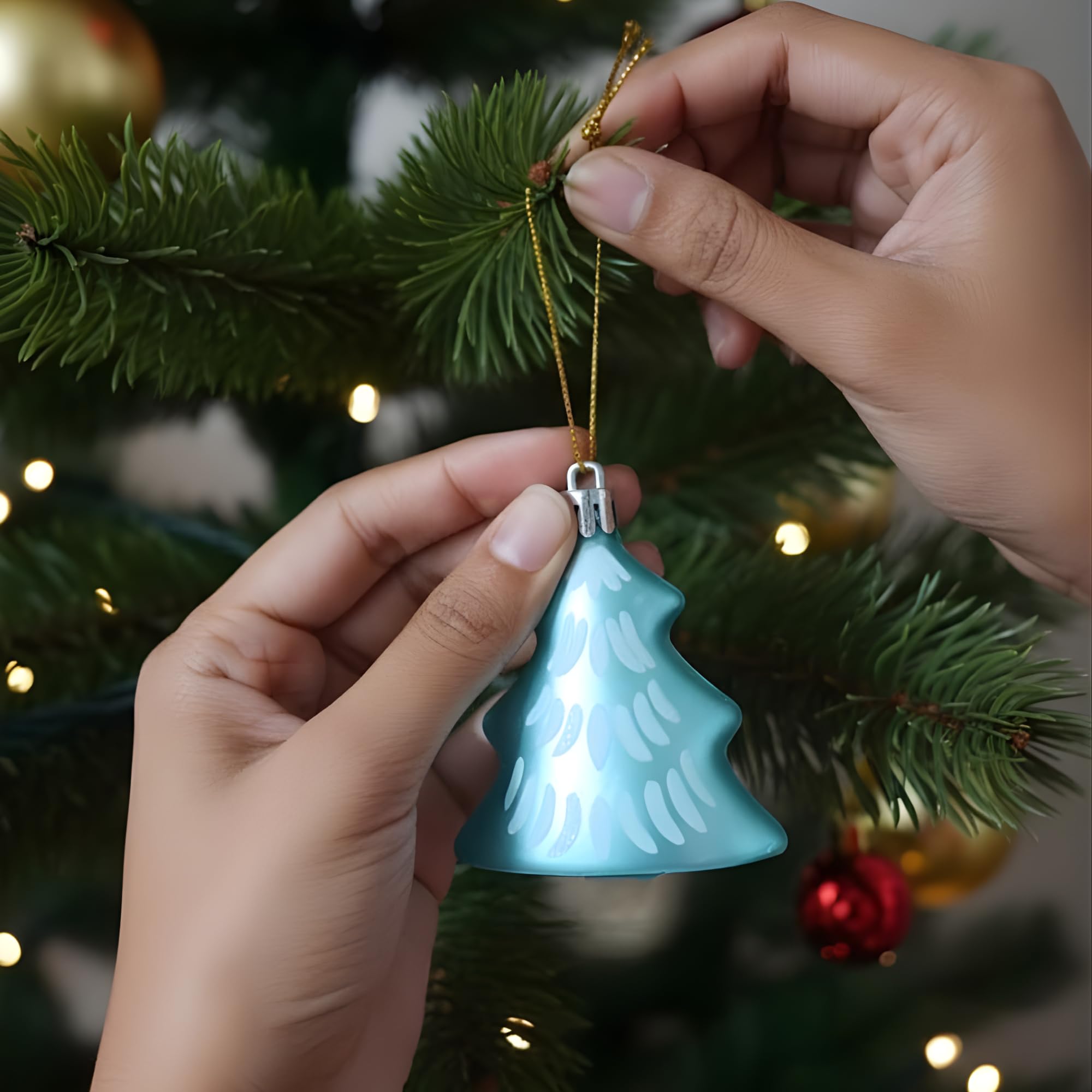 Crackles Christmas Tree Ornaments - Set of 6 -3 Crackles Christmas Tree Ornaments - Set of 6 -3