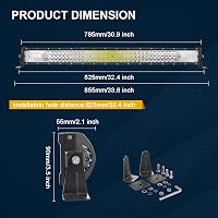 RIGIDON 32 Inch LED Lámpa 405W Autó Terepjáró Offroad Világítás Vízálló Meleg Fehér 2
