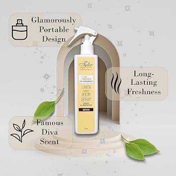 Tyler Glam on Demand - Diva Scent Linen and Room Spray 2 Pack - Air Freshener and Odor Eliminator Bundle with Stain Remover Pen - Laundry Bundle