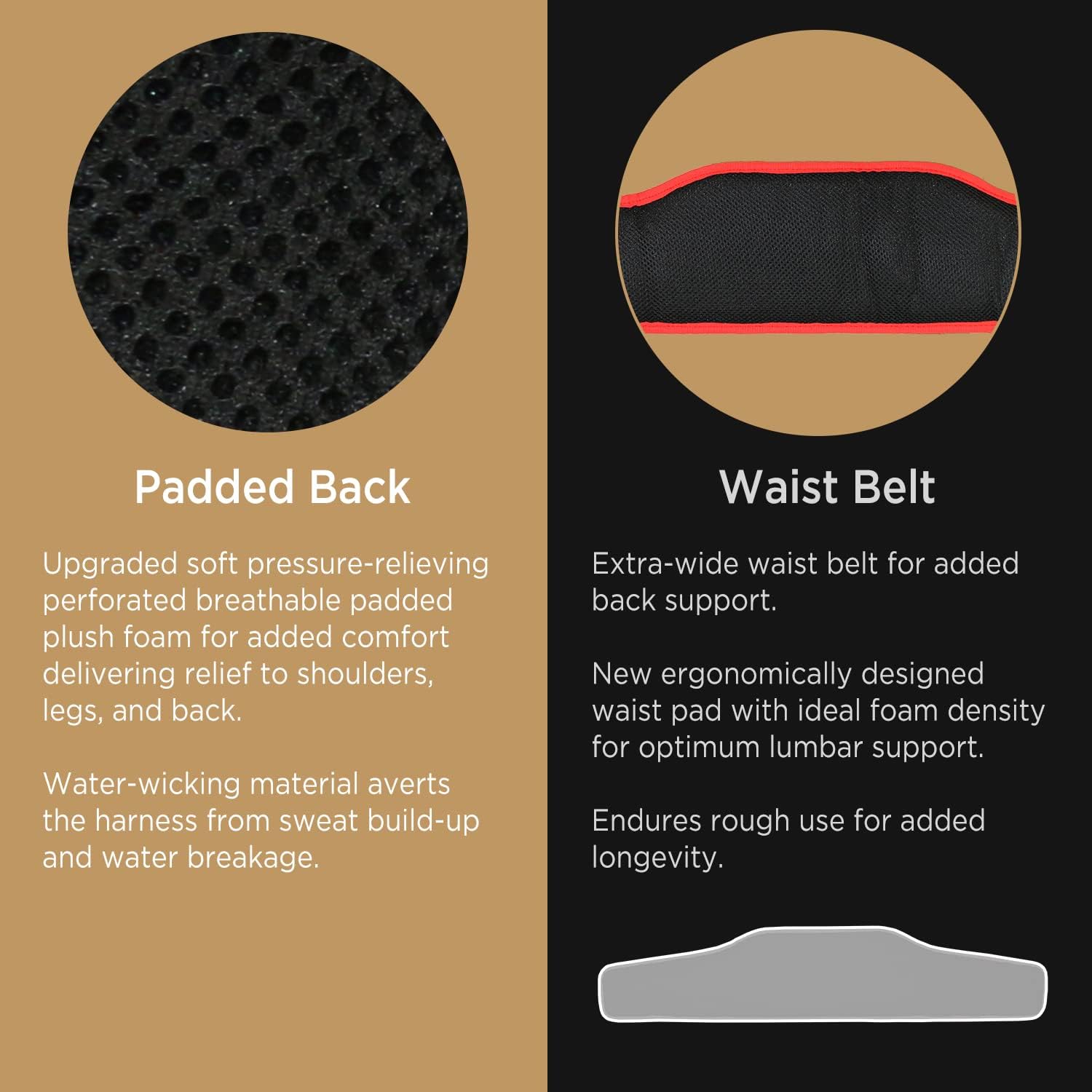 AFP Demon Fall Protection Comfort Pressure-Relief Safety Harness (OSHA/ANSI PPE) : Tools & Home Improvement