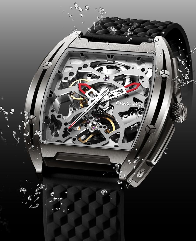 CIGA DESIGN スケルトン自動巻き腕時 Zシリーズ Amazon.com: CIGA Design Skeleton Watch Z Series Titanium