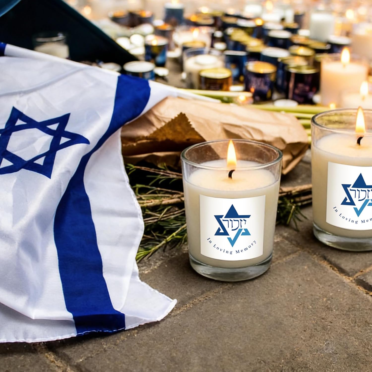 6 Pack Yahrzeit Candles – Memorial Bereavement Gifts for Loss of Loved One, Jewish Sympathy, Natural Soy Wax Hand Poured