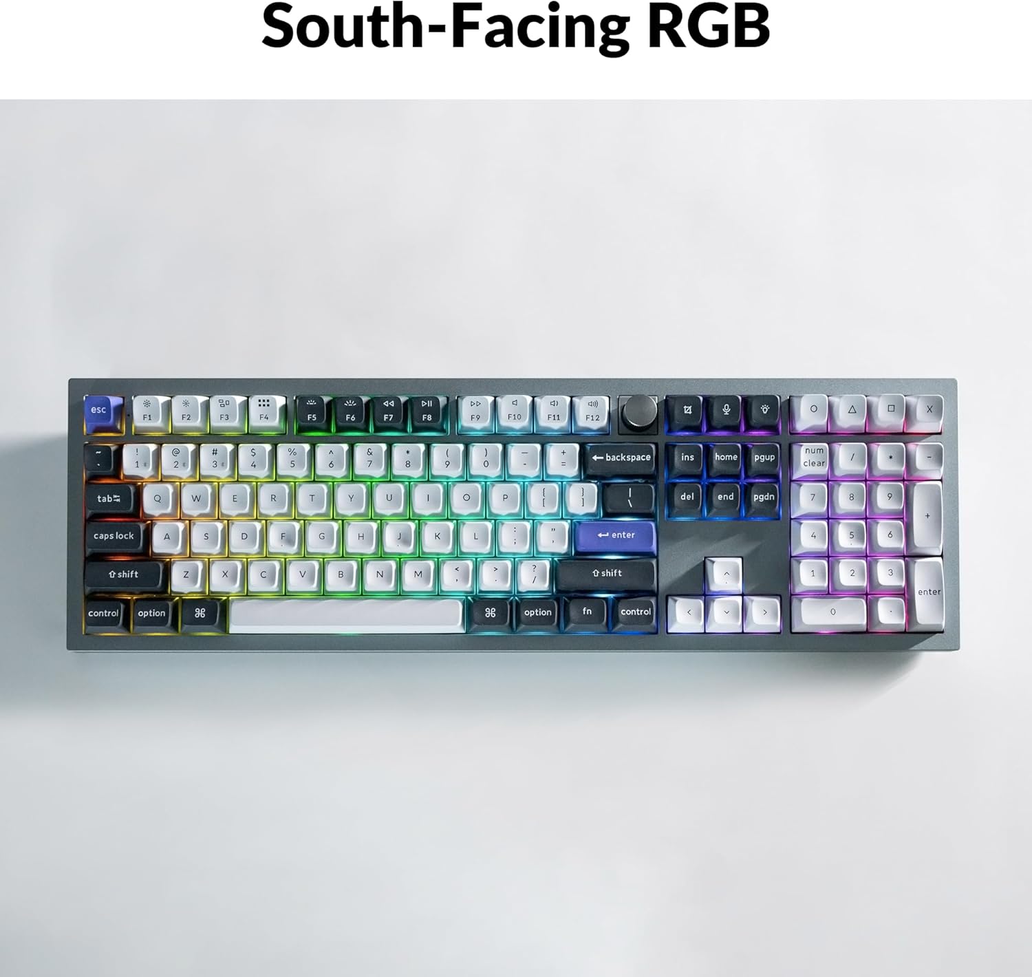 Keychron Q6 Pro Full Aluminum Wireless Bluetooth Custom Mechanical Keyboard, Full-Size QMK/VIA Programmable Knob KSA Double-Shot PBT Keycap Hot-Swappable Banana Switch, Mac Windows Linux - Grey