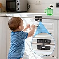 Vista 5 de Juego de 2 cerraduras de puerta de granero de 90/180 grados, cerraduras negras para puerta interior, pestillo para puertas de puerta abatible