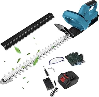 Cisaille Sculpte-Haie sans Fil Electrique, 22 Pouces Cisailles à Gazon, 21V Taille Haie, avec Chargeur Batterie, Cisaille A Haie Taille-Herbes pour Coupe, Elagage (1 Batterie 1 Chargeur)