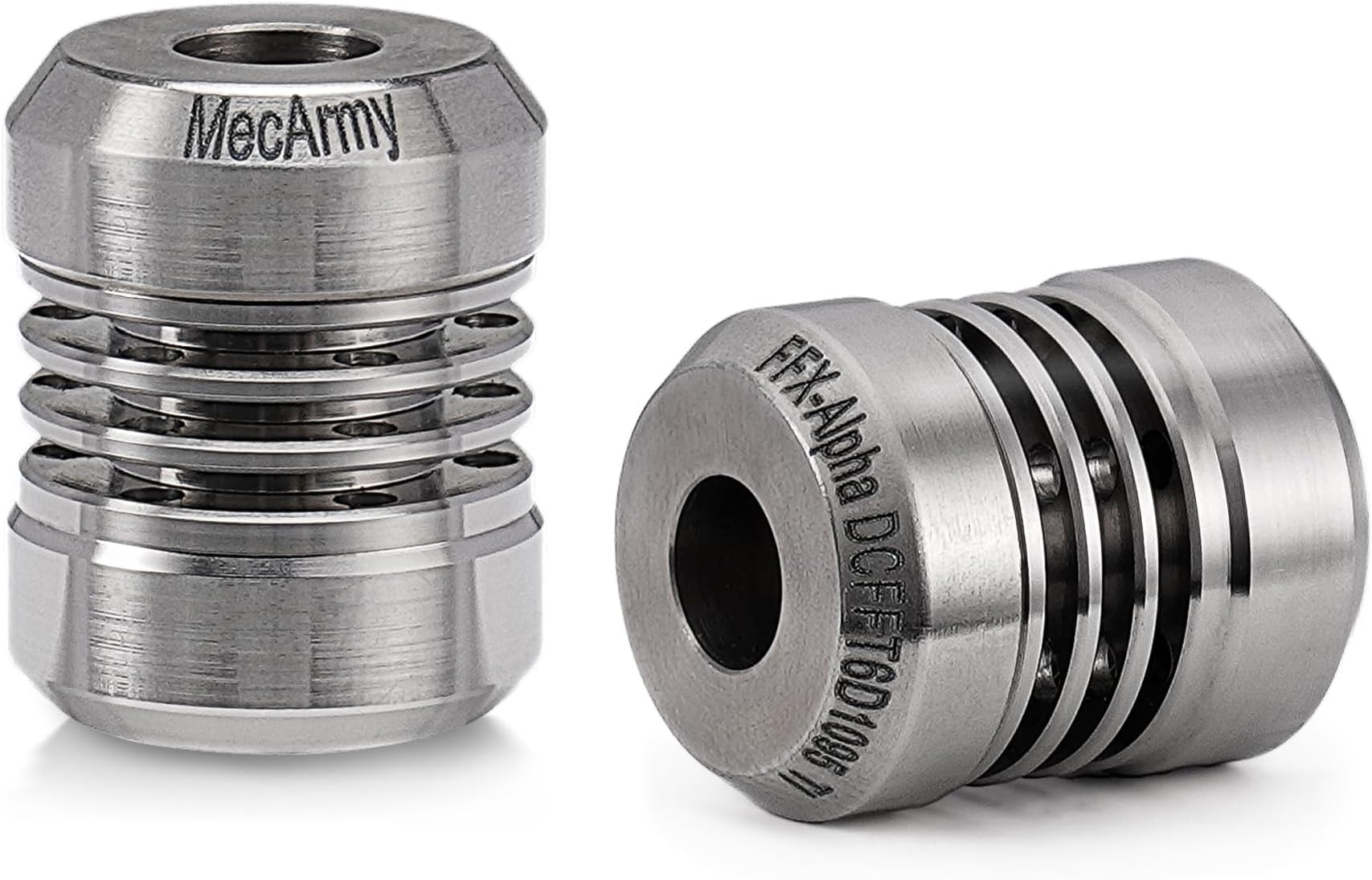 – MecArmy FFX Titanium Beads for EDC Gear, Knife, for Flashlight, 3 Styles, with Woven Paracord for DIY (Titanium)
