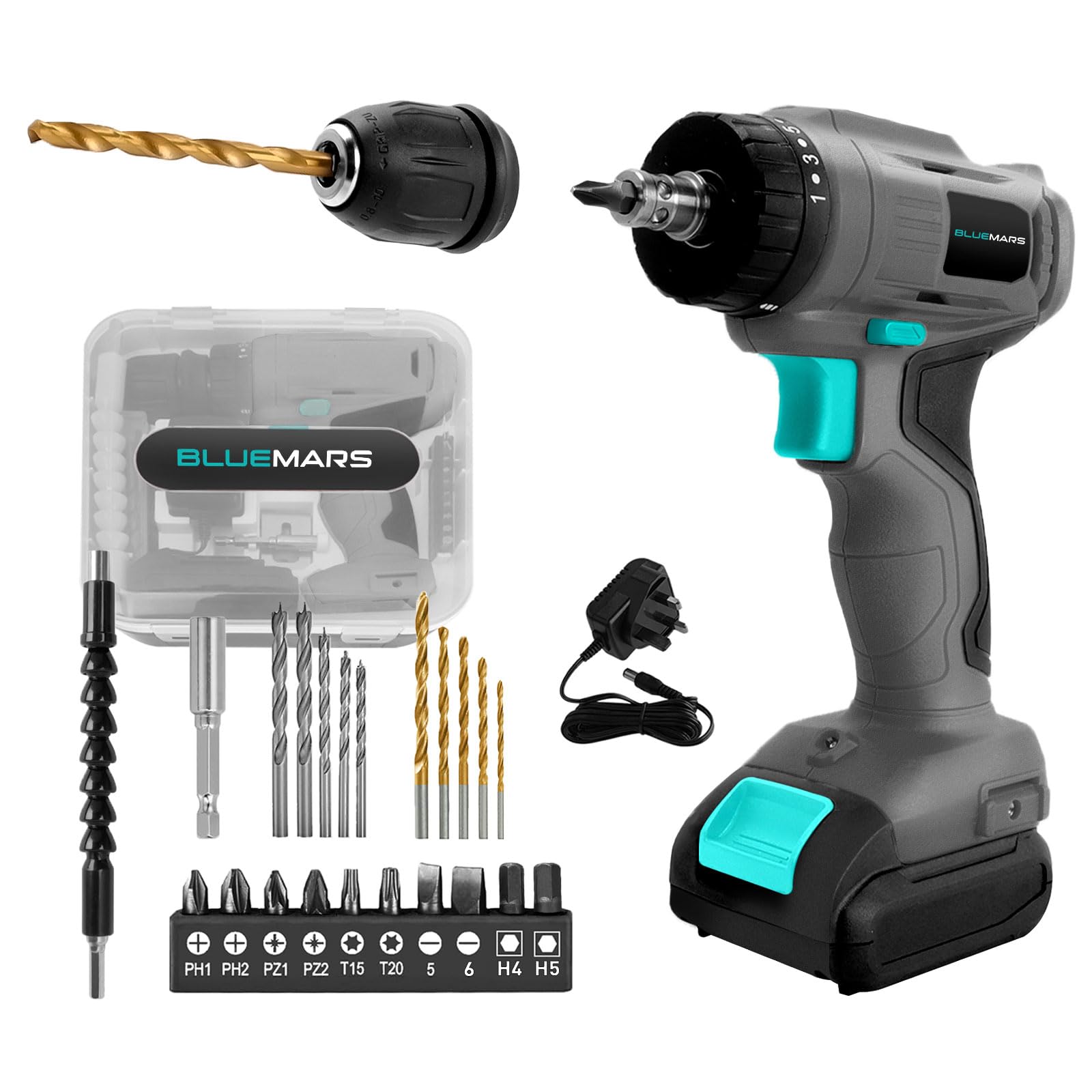 Ensemble tournevis sans fil 12V BlueMars pour résoudre vos problèmes de montage et vissage