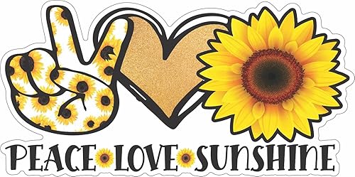 AK  Pegatinas de vinilo Peace Love Sunshine Sunshine, para coche, furgoneta, camiones, motocicleta, parachoques  ventana cualquier superficie lisa 5