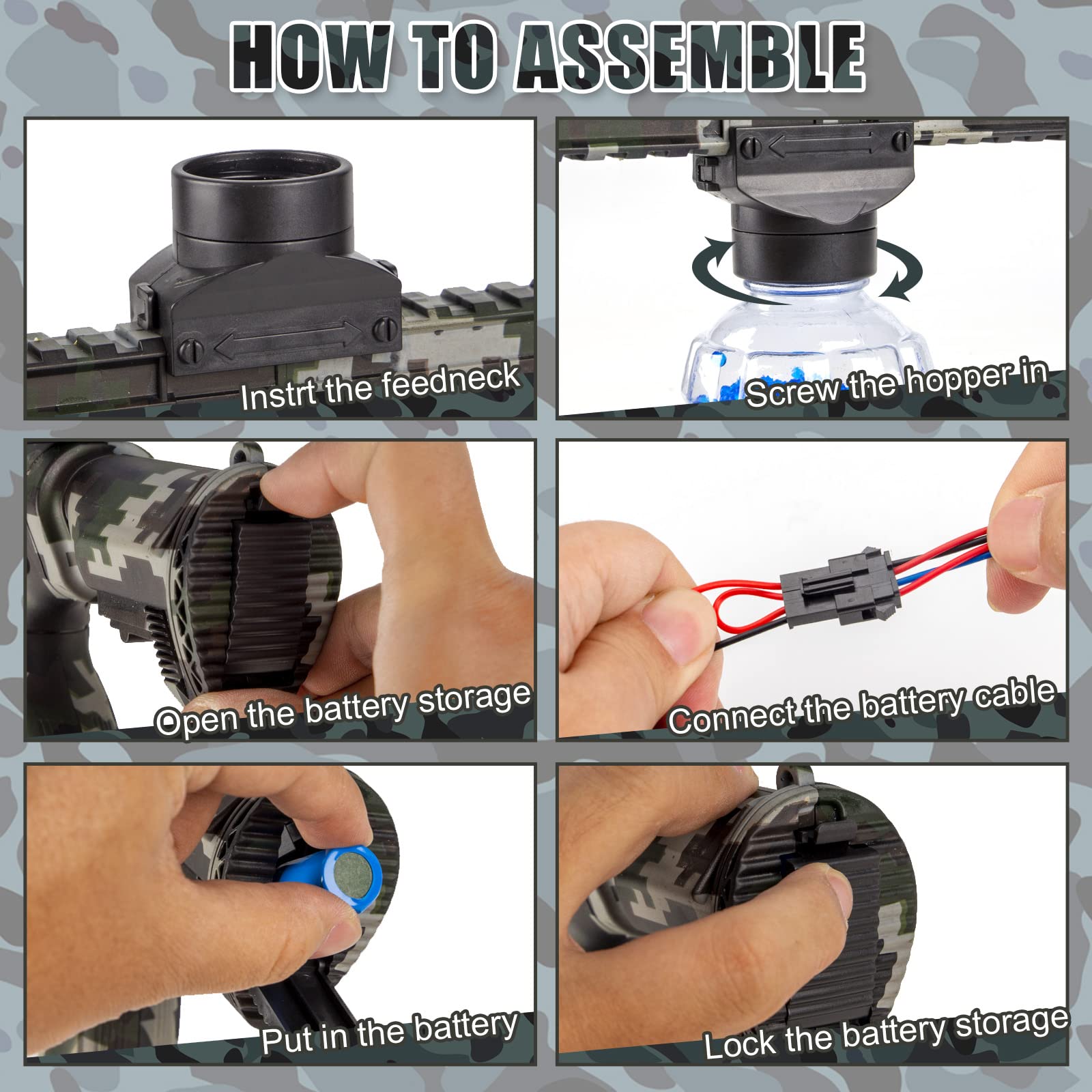 Buy Gel Blaster Gun M4camouflage Gel Ball Blaster Gel Gun With 30000 
