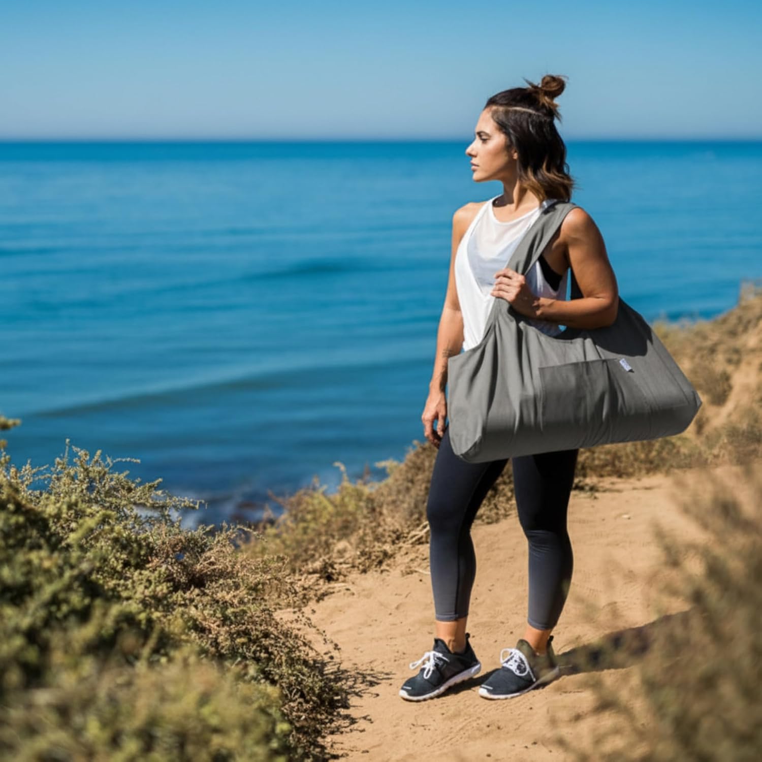 Yogiii Yoga Mat Bag | The ORIGINAL YogiiiTotePRO | Large Yoga Mat Bag or Yoga Mat Carrier with Side Pocket | Yoga Bag Fits Most Size Mats