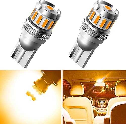 ZBGUN 2 luces indicadoras de ancho T10 de alto brillo para automóvil, 194 luces LED para matrícula, cúpula de automóvil, mapa de puerta,
