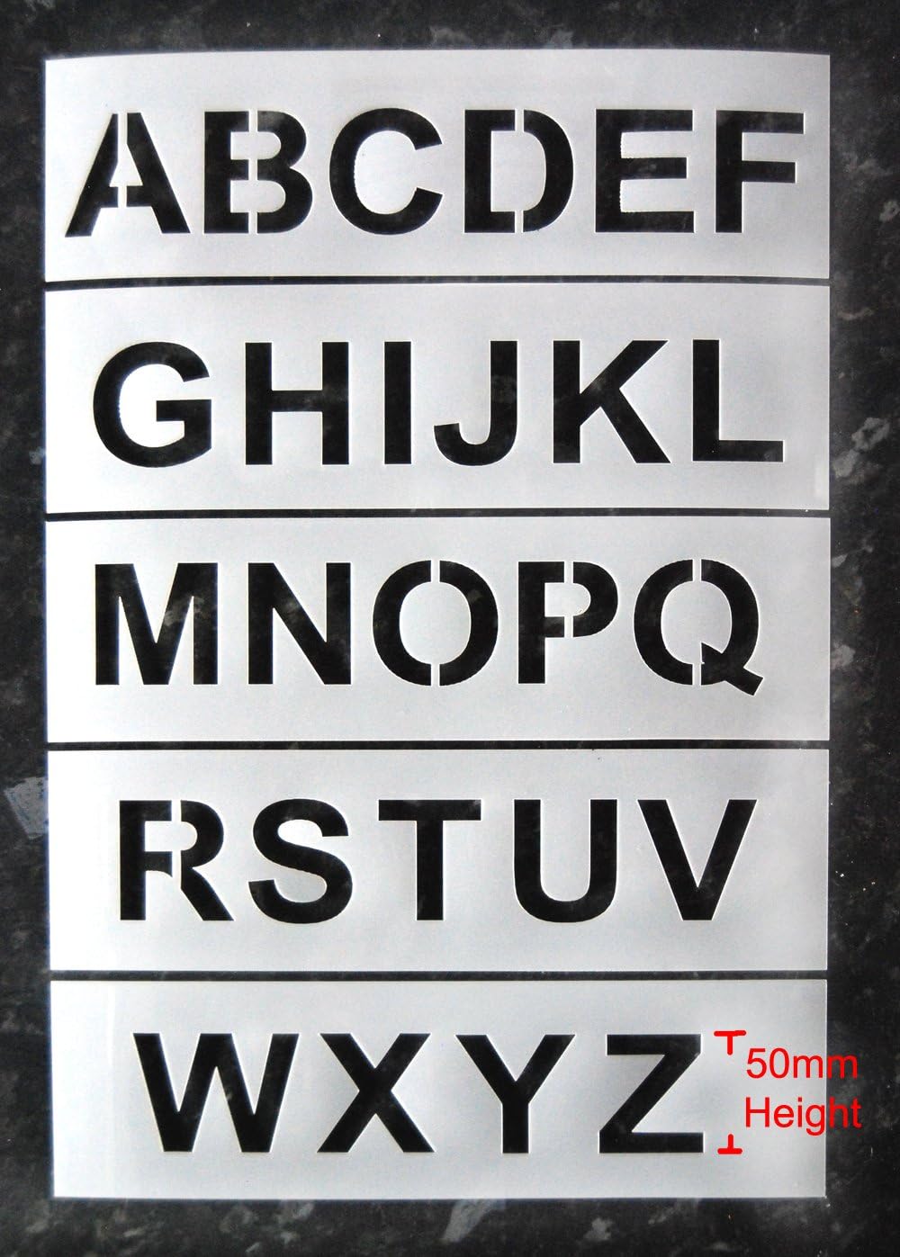 Reusable 50mm Letter Stencils Amazon.co.uk DIY & Tools