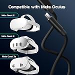 PD 30W Fast Charger Compatible with Meta Quest 3 3S VR Headset, Dual Port USB Wall Charger + Type C Power Cord for Oculus Quest 2 Headset Accessories, 6.6Ft C to C Charging Cable Black
