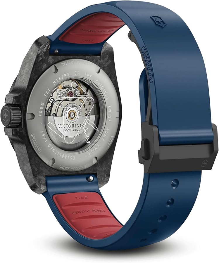 Amazon.com: Victorinox I.N.O.X. Automatic Blue Dial Blue Rubber