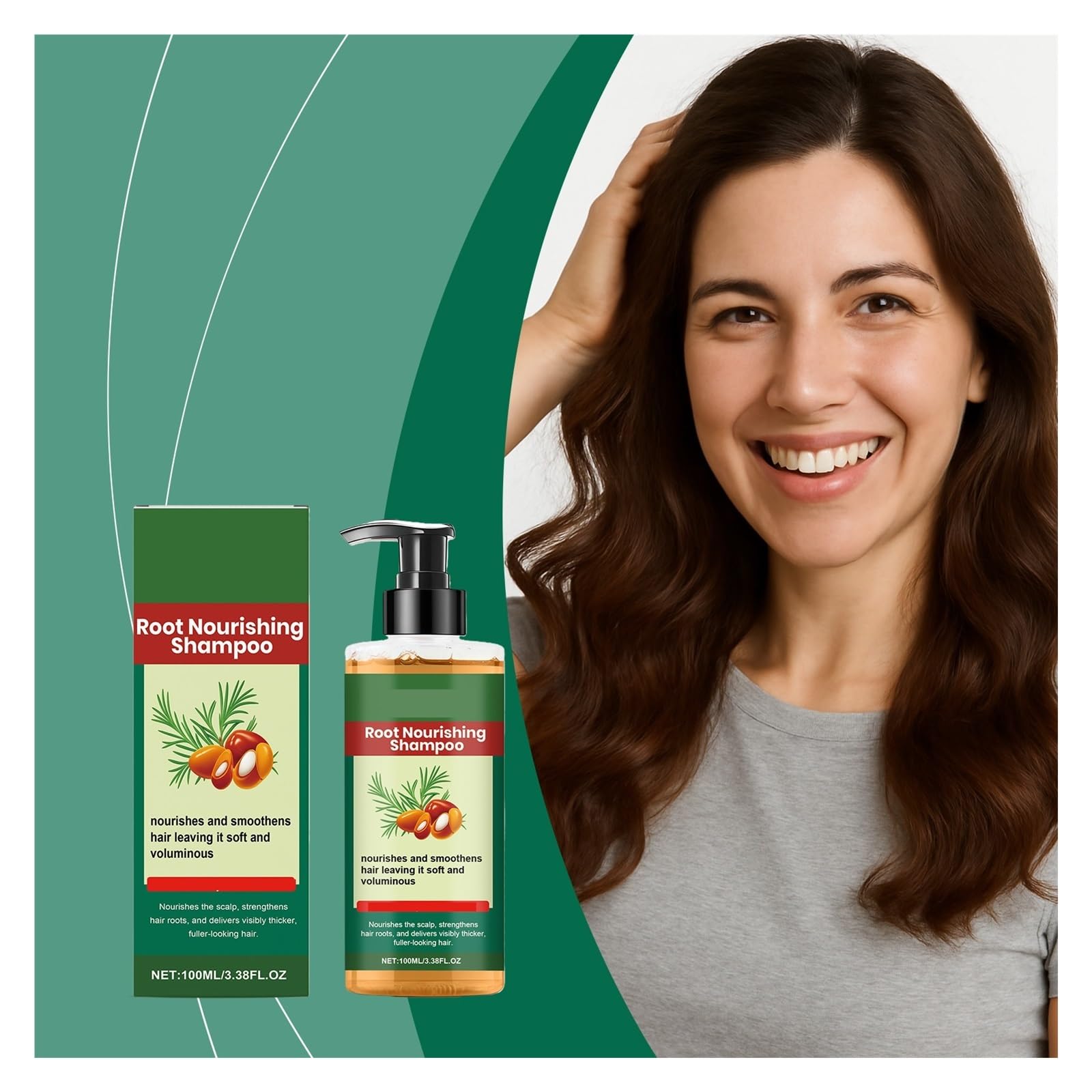 Champú Hidratante a Base de Plantas | Retiene la humedad for lograr suavidad durante todo el día y mejora la sedosidad del cabello.(2pcs)