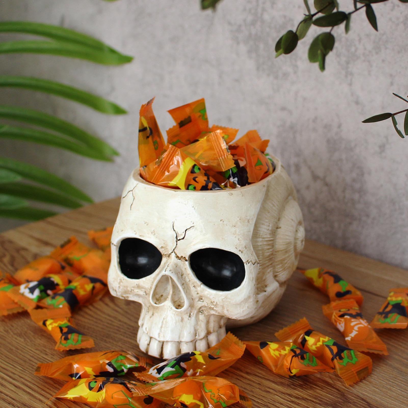 Chunful Halloween-Geistervase (2 Stück) – Aus Kunstharz, 16,8x12x11 Cm, Als Süßigkeitenschale Oder Übertopf