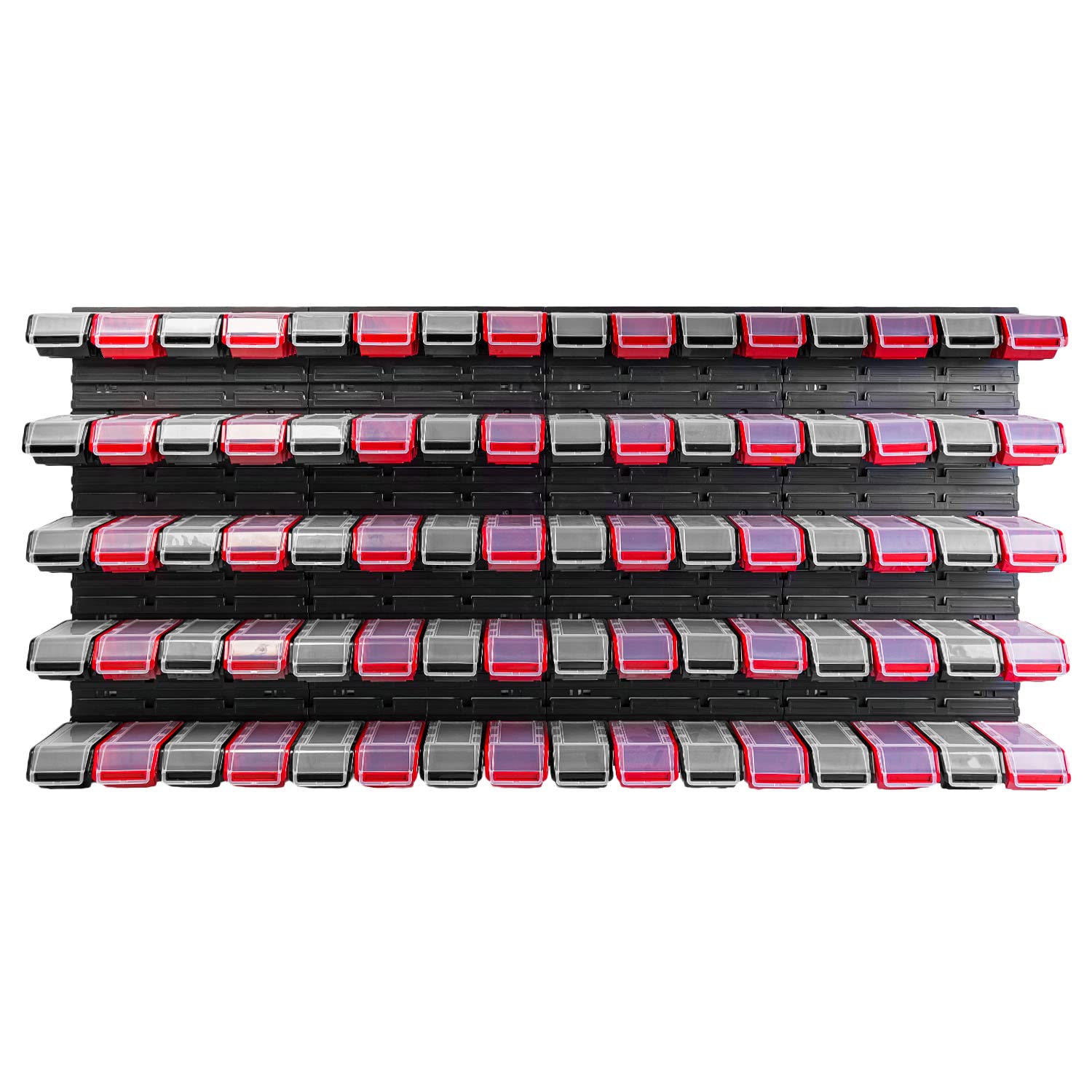 PAFEN Boîte empilable murale - 1544 x 780 mm - Système de stockage de 80 rangement avec couvercle - Étagère