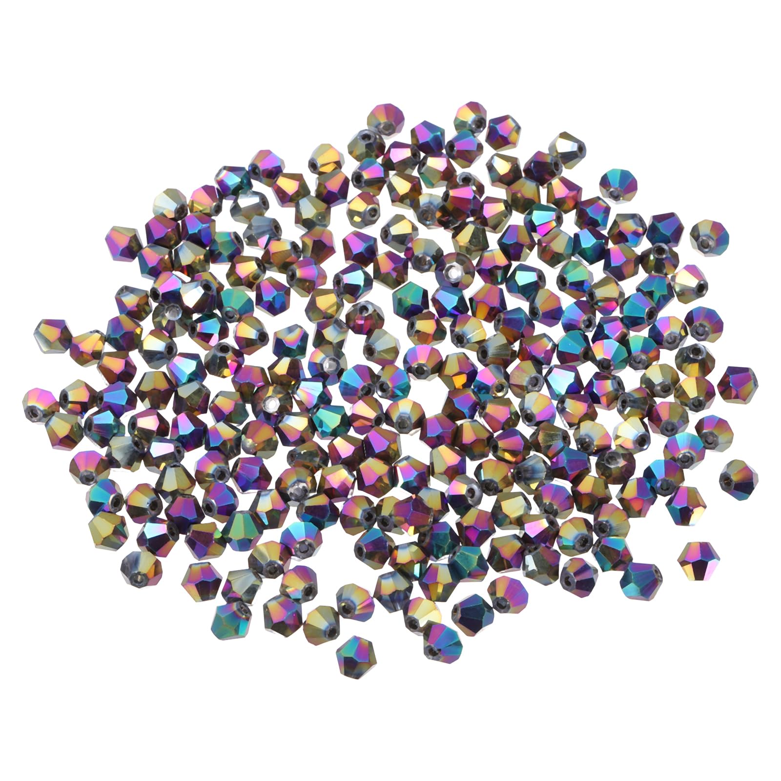 PATIKIL 100pcs 8mm Bicone Glass Crystal Beads