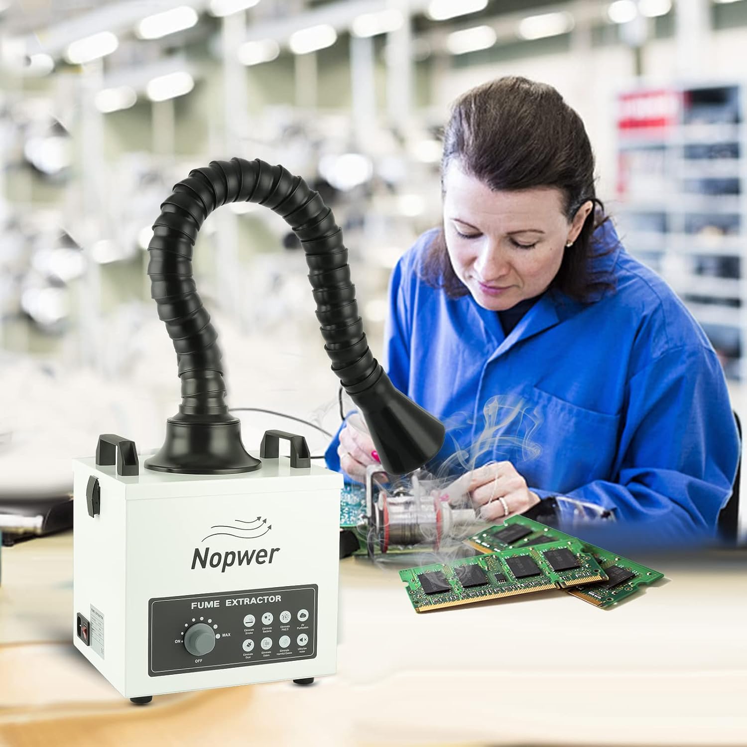 Buy Solder Fume Extractor Smoke Absorber Nopwer Smoke Ventilation