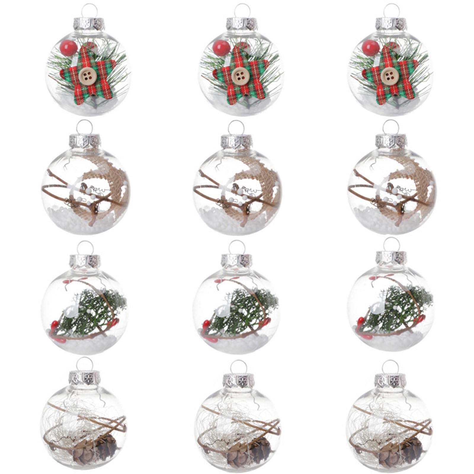 Lot de 12 fleurs de Noël idée cadeau pour décoration de maison