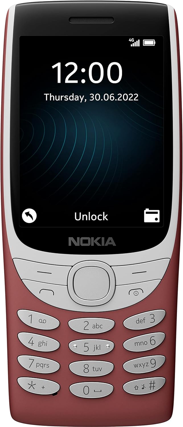 Nokia 8210 4G Dual-SIM 128MB ROM + 48MB RAM (GSM Only | No CDMA) Factory Unlocked 4G/LTE Smartphone (Red) - International Version