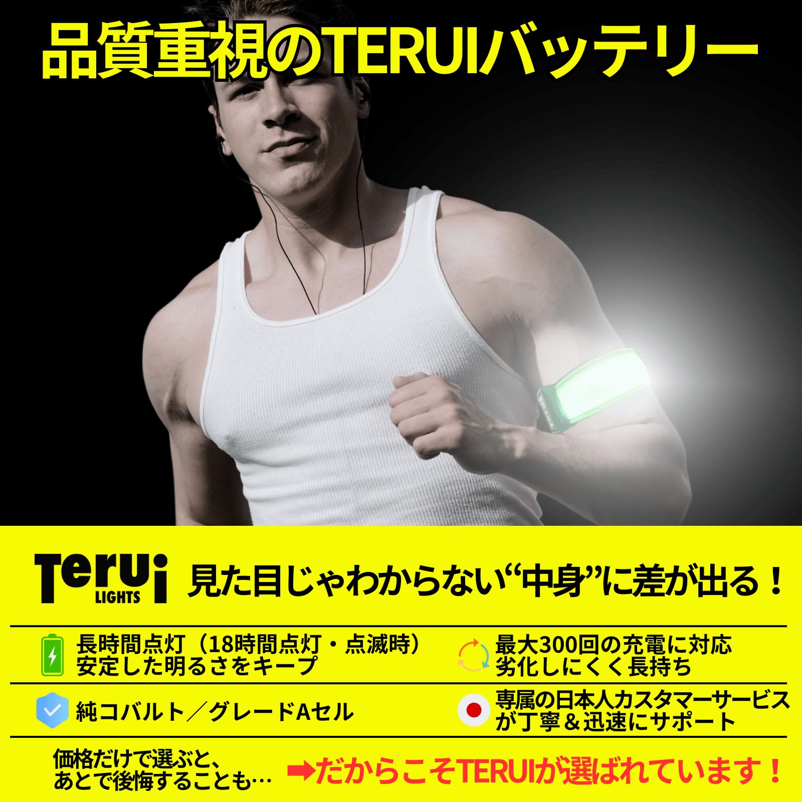 Amazon.co.jp: TERUI Lights Large Reflective Band Running Light