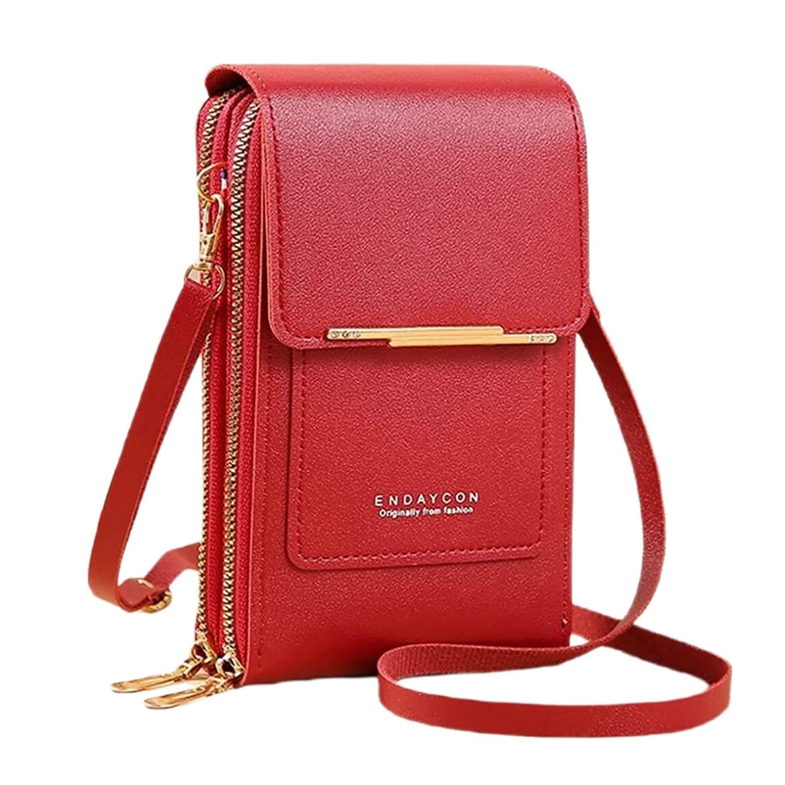 Commercio Estero per Donne Multifunzionale Borsa a Tracolla Singola con Touch Screen per Cellulare Borsa in PU Borse in Similpelle