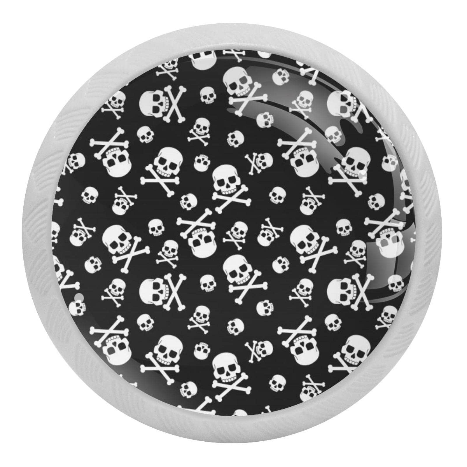 Boutons de placard de cuisine tête de mort fluorescents pour ouvrir vos tiroirs dans le noir