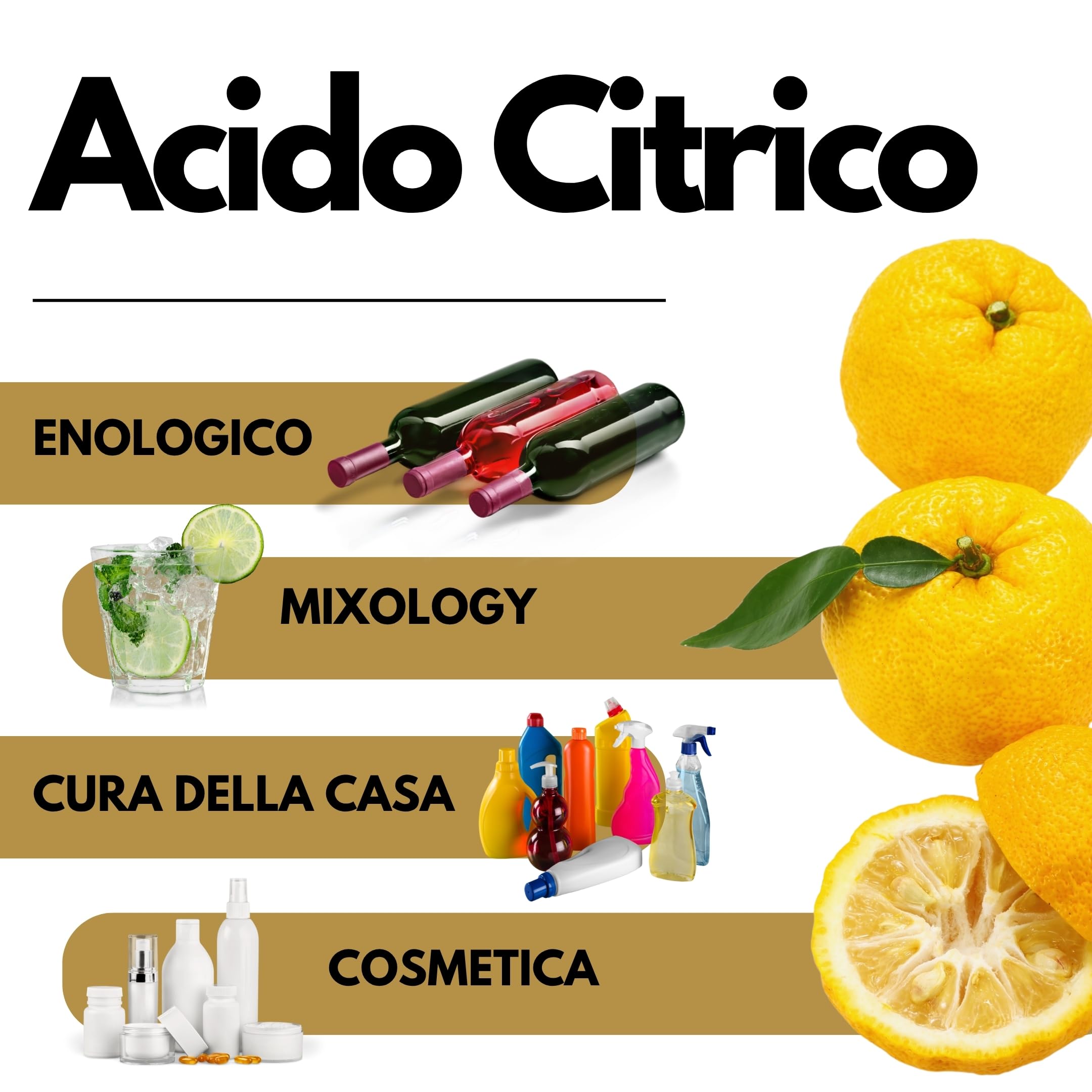 SaporePuro – Ácido Cítrico Monohidratado 200 g | Regulador de pH y Acidulante Alimentario | Sin Gluten | Puro y Soluble | Ideal para Mermeladas y Bebidas